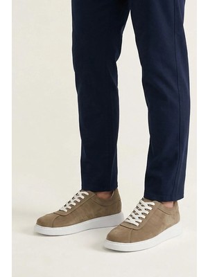 Ziya, Erkek Hakiki Deri Sneaker 1611066Z2880 Kum
