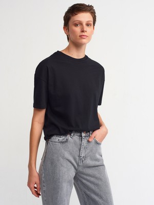 Dilvin 3683 Basic T-Shirt-Beyaz