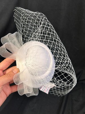 Bba New Trend Nikah Şapkası Beyaz Fascinator El Yapımı Vualet Vintage Vualet Gelin Şapkası Nikah Şapkası Fascinator Kadın Saç Aksesuarı Kokteyl Parti Nişan Söz Kına Şapkası