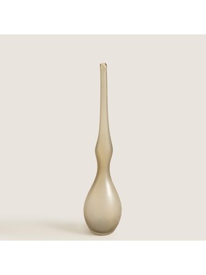Chakra Yara Kivrimli Cam Vazo Seti̇ Gri̇  64 cm Natural