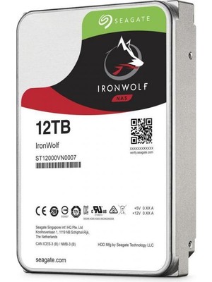 Seagate 12 Tb 3.5 Ironwolf Sata3 7200RPM 256MB ST12000VN0008