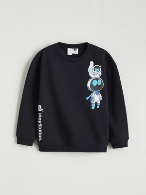Lc Waikiki Yeni Sezon Playstation Baskılı Erkek Çocuk Kalın Sweatshirt