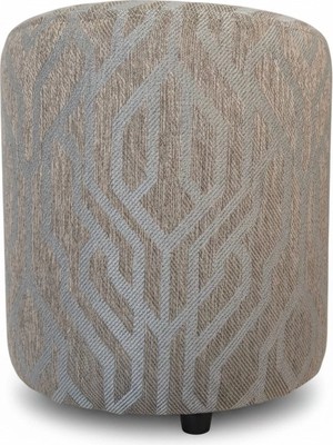 Elanora Home Premium Keten Dokulu Antibakteriyel Tasarım Puf | Modern Geometrik Desenli