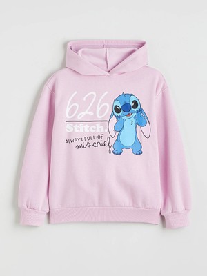 Lc Waikiki Yeni Sezon Stitch Baskılı Kız Çocuk Kalın Sweatshirt