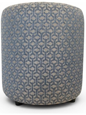 Elanora Home Premium Keten Dokulu Antibakteriyel Tasarım Puf | Modern Geometrik Desenli