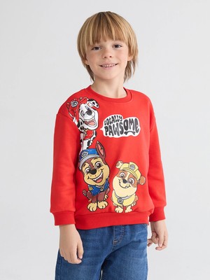 Lc Waikiki Yeni Sezon Bisiklet Yaka Paw Patrol Baskılı Erkek Çocuk Sweatshirt