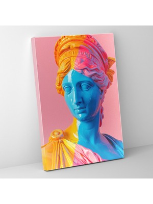 Painted Anarchy Tanrıça Pop Art Klasik ve Pop Art Tarzında Birleşim ile Farklı Bir Dekoratif Kanvas Tablo