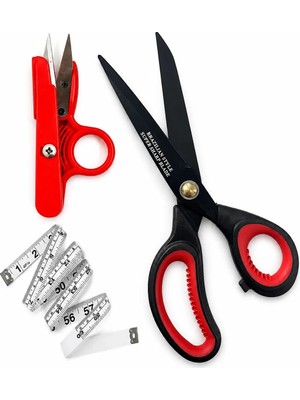 Aura Online Profesyonel Plastik Saplı Terzi Makası Siyah Renkli Büyük Boy 24 cm