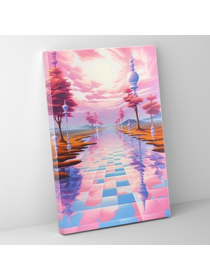 Painted Anarchy Surrealist Satranç Tahtası Kanvas Tablo