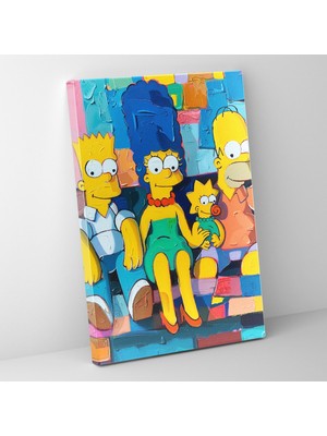 Painted Anarchy Oturma Odası Için The Simpsons Motifli Çağdaş Sanat ile Dekoratif Tasarım Kanvas Tablo
