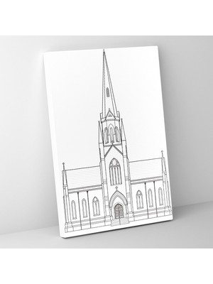 Painted Anarchy Minimalist Cephe Kilise Çağdaş Sanat Teması Duvar Tablosu