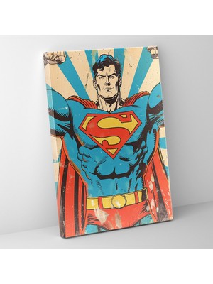Painted Anarchy Klasik Pop Art ile Çağdaş Sanat Comic Hero Temalı Kanvas Duvar Tablosu