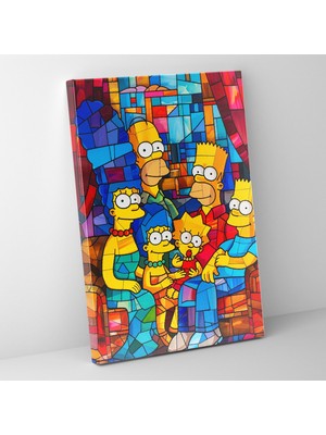 Painted Anarchy Soyut Simpson Ailesi The Simpsons Temalı Kanvas Tablo