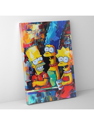 Painted Anarchy Renkli Duvar Sanatı The Simpsons Kanvas Duvar Tablosu