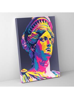 Painted Anarchy Yunan Tanrıçası Klasik ve Pop Art Tarzında Kanvas Duvar Tablosu