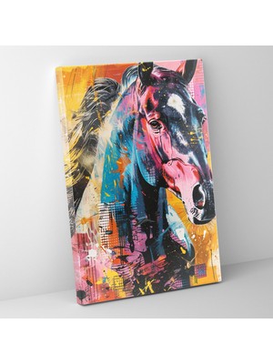 Painted Anarchy Majestik At Klasikizm ve Popart Temalı Çağdaş Sanat Duvar Tablosu