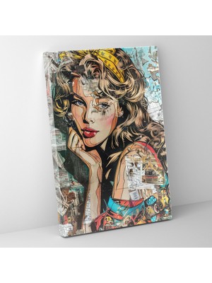 Painted Anarchy Rönesans Temalı Sanatı Klasik ve Popart Birleşimi Dekoratif Kanvas Tablo
