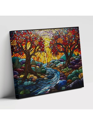 Painted Anarchy Zen Bahçesi Dekoratif Kanvas Tablo