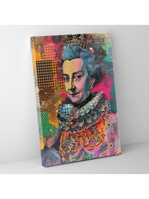 Painted Anarchy Klasiklik ve Popartın Buluştuğu Saray Portresi Çağdaş Sanat Kanvas Tablo