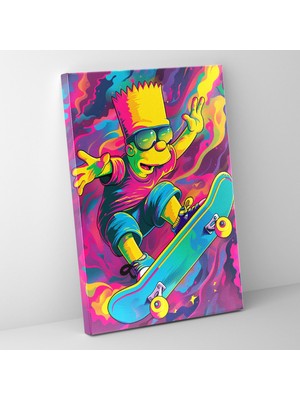 Painted Anarchy The Simpsons Soyut ile Görsel Sanat Dekoratif Kanvas Tablo
