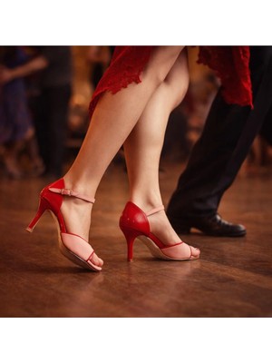 Lo Mejor Shoes “aşk Adımı” Tango, Dans ve Salon Ayakkabısı 8,5 cm 13 Pont Koni Model Kapalı Topuk