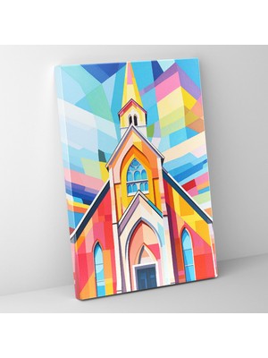 Painted Anarchy Canlı Kilise'nin Pop Sanat Illüstrasyonu Kanvas Tablo