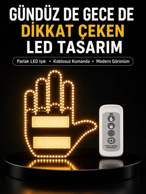 Najmaddin Karg Araç Için Eğlenceli LED El Işareti Işığı Najmaddin
