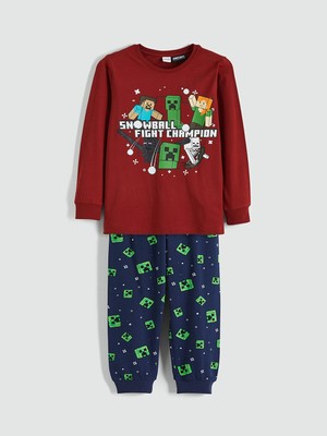 Lc Waikiki Yeni Sezon Minecraft Baskılı Erkek Çocuk Pijama Takımı