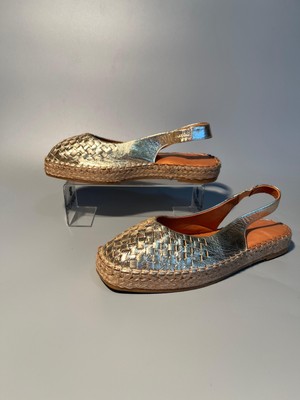Butik Noble Shoes Hakiki Deri Örgülü Espadril Sandalet