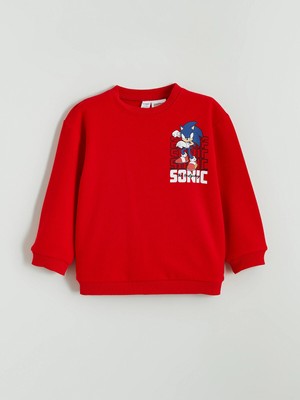 Lc Waikiki Yeni Sezon Sonic Baskılı Erkek Çocuk Kalın Sweatshirt