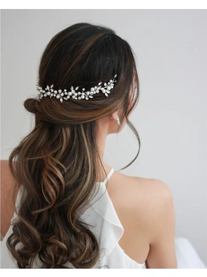 Bba New Trend El Yapımı Aynalı Taş Gelin Tacı,gelin Saç Aksesuarı,gelin Saç Tokası,kristal Taç Inci Toka