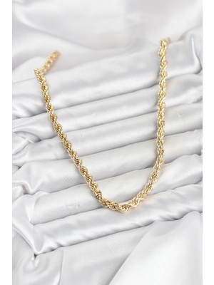 Erdo Ticaret cm Burgu Model Gold Renk Pirinç 60 cm Kadın Kolye