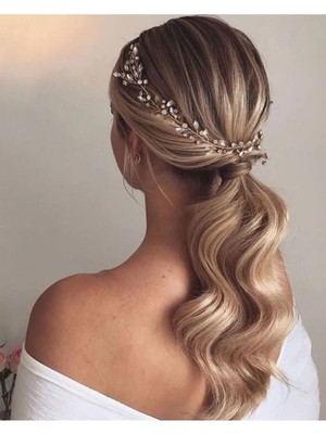 Bba New Trend Parlak Kristal Gelin Tacı,düğün Nikah Tacı Saç Aksesuarı ,gelin Saç Aksesuarı,gelin Tokası Gelin