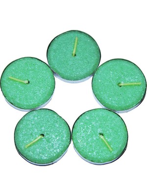 Erdo Ticaret Tea Lights Yeşil Mum 5 Li 1 Paket