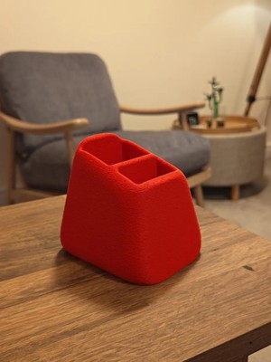 Besa 3D 2 Bölmeli Kumanda Düzenleyici | Tv, Klima ve Medya Kumandası Organizeri | Masaüstü & Sehpa Üstü Dekoratif Kumandalık | 3D Baskı