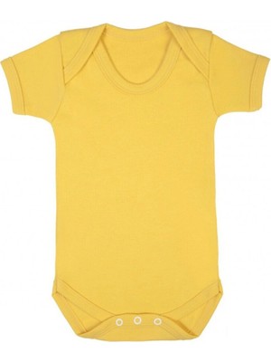 Sema Baby Prematüre Yarım Kol penye Çıtçıtlı Badi - Sarı