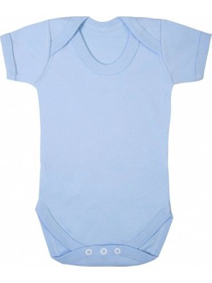Sema Baby Prematüre Yarım Kol penye Çıtçıtlı Badi - Mavi