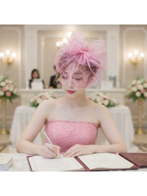 Bba New Trend Gelin Şapkası Vualet Nikah Şapkası 4 Renk Seçeneği Davet Balo Mezuniyet Saç Aksesuarı