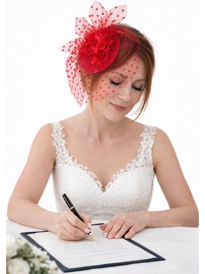 Bba New Trend Nikah Şapkası Siyah Gelin Vualet Kep Tüllü Saç Aksesuarı Şık ve Modern Nikah Modeli