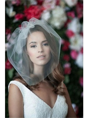 Bba New Trend Sade Düz Duvak,gelin Peçe,nikah Kep,nikah Şapkası,gelin Saç Aksesuar Sade