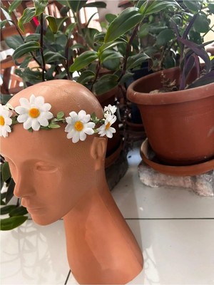 Bba New Trend Papatyalı Gelin Tacı Papatya Taç