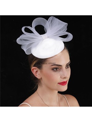 Bba New Trend Lüx Nikah Şapkası,düğün Şapkası,vualet,kına Şapkası,kep,gelin Şapkası,düğün,nikah,kına Saç Aksesuarı