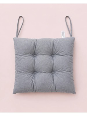 Yuvina 6'lı Sandalye Minderi 40X40 cm – Yumuşak Dolgulu, Yıkanabilir, Bağcıklı, Mutfak, Balkon, Bahçe ve Yemek Odası Için  Telasız - kırpıntı sünger