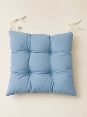 Yuvina 6'lı Sandalye Minderi 40X40 cm – Yumuşak Dolgulu, Yıkanabilir, Bağcıklı, Mutfak, Balkon, Bahçe ve Yemek Odası Için