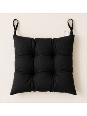 Yuvina 6'lı Sandalye Minderi 40X40 cm – Yumuşak Dolgulu, Yıkanabilir, Bağcıklı, Mutfak, Balkon, Bahçe ve Yemek Odası Için