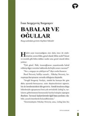 Turkuvaz Kitap Babalar ve Oğullar