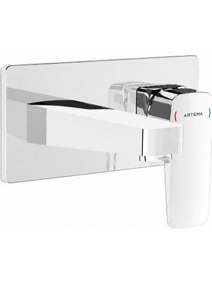 ARTEMA ROOT SQUARE ANKASTRE LAVABO BATARYASI KROM (A42738)
