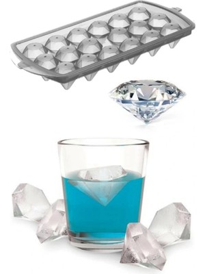 Mabelme Store Diamond Elmas Şeklinde Buz Kalıbı 18 Bölmeli