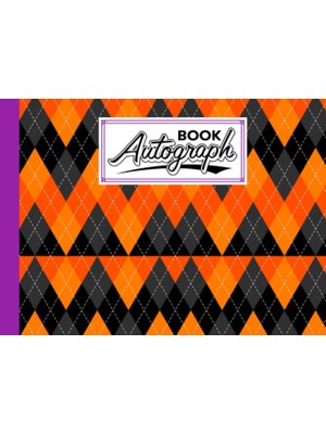 Zemira Autograph Book: Rhombuses Cover | Memory Book, Signature Celebrity Memorabilia Album Gift, Size 8.2