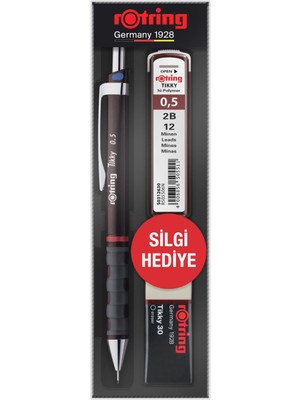 Rotring Tikky Versatil Kalem 0.5 mm + Silgi + Kalem Ucu Set